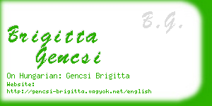 brigitta gencsi business card